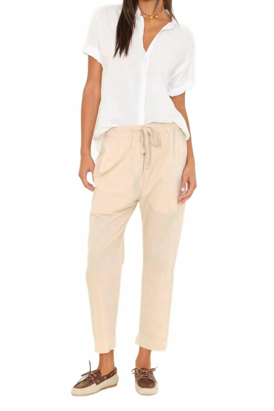 NEW XIRENA draper drawstring pant in parchment